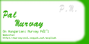 pal murvay business card